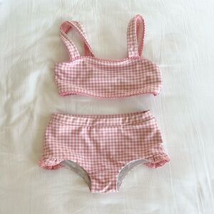 Minnow Pink Gingham Swimsuit Bikini